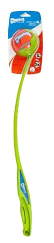 Chuckit! sport ball launcher - 66 cm - werpstok - ballenwerper - hondenspeelgoed - incl. tennisbal large - ø 7 cm - kunststof - assorti