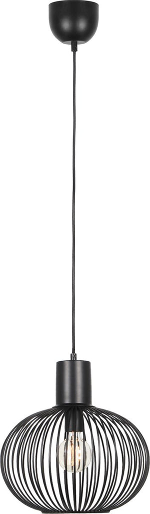 Trio gila - hanglamp - zwart mat - excl. 1x e27 4 w - d: 33cm - plafondbevestiging - in hoogte verstelbaar