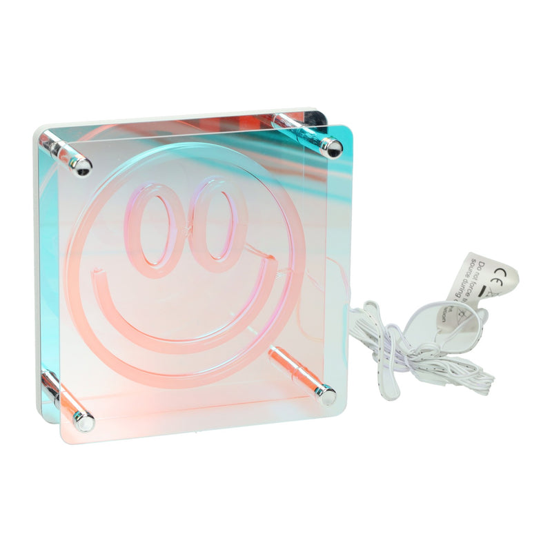 Cargue la imagen en el visor de la galería, Led neon lamp happy face 15x15 cm
