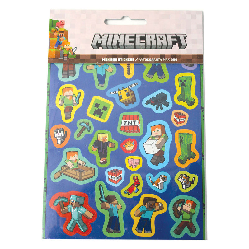 Chargez l'image dans la visionneuse de la galerie, Minecraft stickerboekje - 600 stickers
