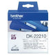 Lettertape brother dk22210 29mm x 30500mm wit