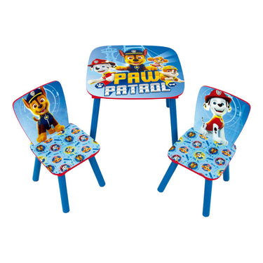 Paw patrol set houten tafel met twee stoelen - 3dlg.