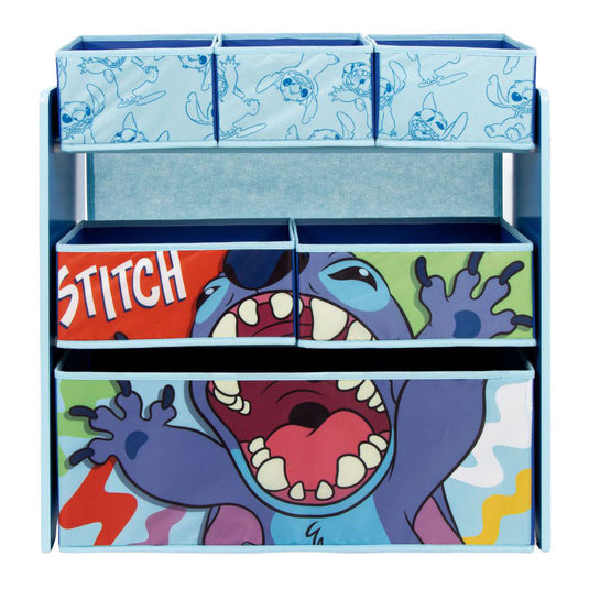 Houten organizer met 6 laden stitch