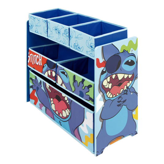 Houten organizer met 6 laden stitch