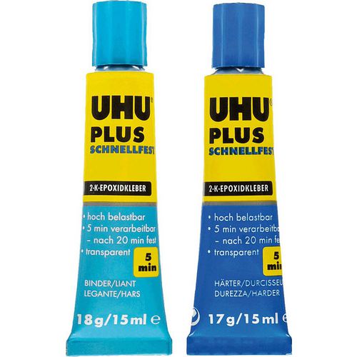 Uhu componentenlijm transparant schnellfest plus