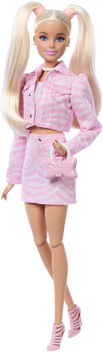 Afbeelding laden in galerijviewer, Barbie deluxe style pop - roze spijkerjasje
