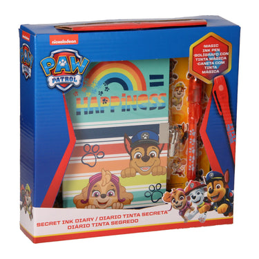 Kids licensing dagboek met stickers en geheimschrift pen - paw patrol