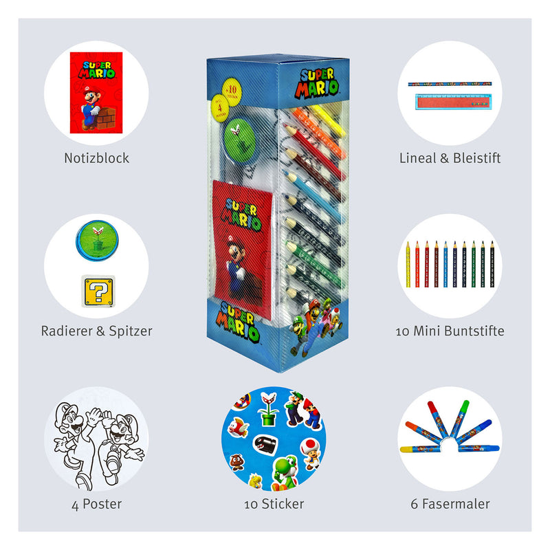 Load image into Gallery viewer, Kids Licensing Super Mario Stationery Set Tower, 35dlg.
