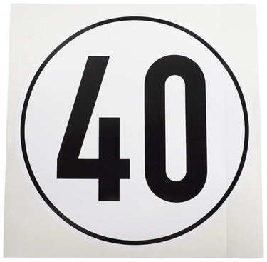 Ad informatiebord witte plusguide geschwindigkeit kilometer sign 40km witte plusguide
