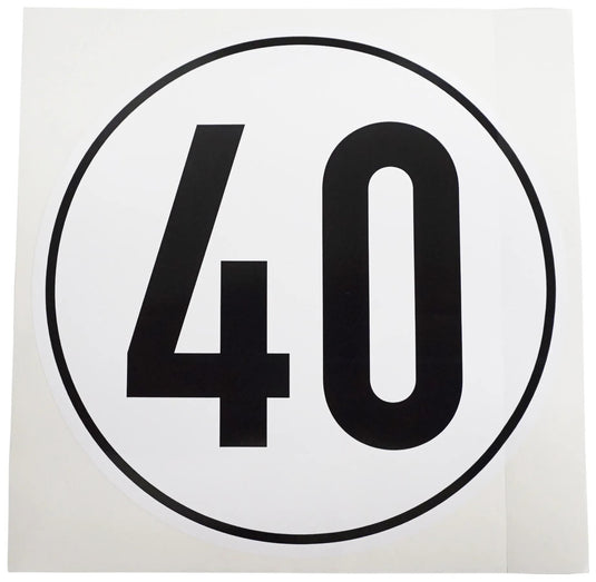 Ad hinweisschild witte plusguide geschwindigkeit kilometer sign 40km witte plusguide