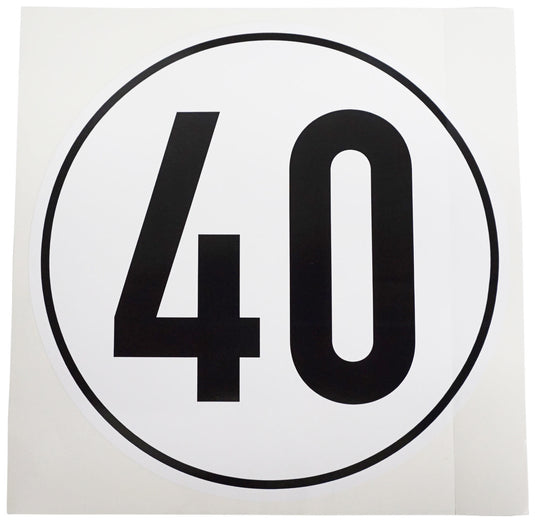 Ad informatiebord witte plusguide geschwindigkeit kilometer sign 40km witte plusguide