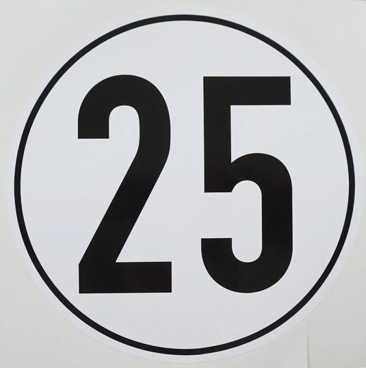 Ad hinweisschild witte plusguide geschwindigkeit kilometer sign 25km witte plusguide