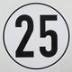 Ad informatiebord witte plusguide geschwindigkeit kilometer sign 25km witte plusguide
