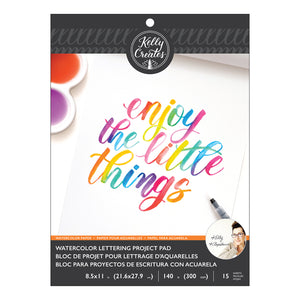 Kelly creates • aquarel brush lettering paper pad blank