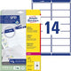 Adresetiketten avery wit 560 stuks