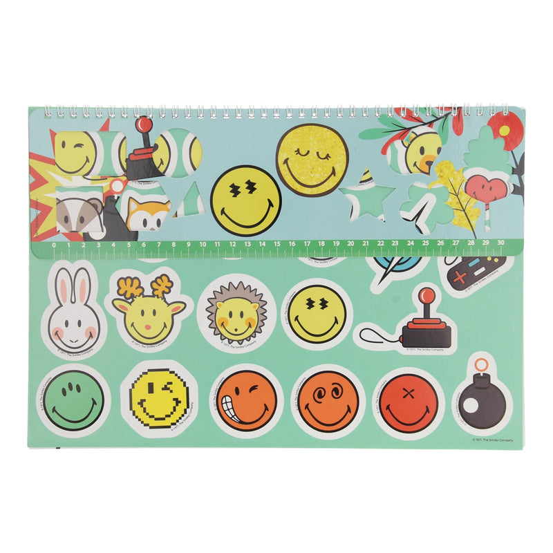 Load image into Gallery viewer, Schetsblok Smiley met Stickers
