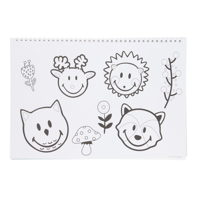 Load image into Gallery viewer, Schetsblok Smiley met Stickers
