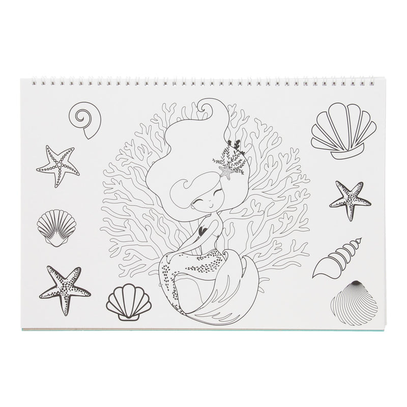 Load image into Gallery viewer, Schetsblok Zeemeermin met Stickers
