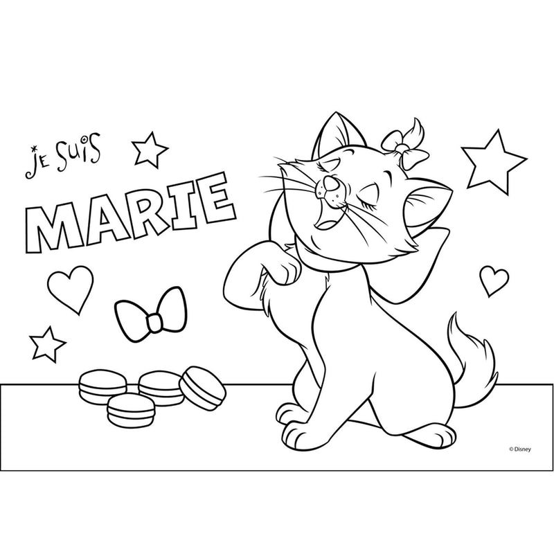 Load image into Gallery viewer, Marie Cat Kleurplaten met Stencil en Stickervel
