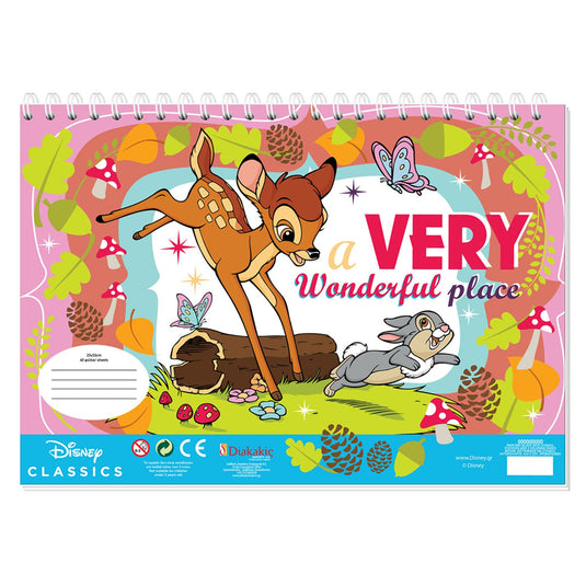 Disney bambi kleurplaten met stencil en stickervel