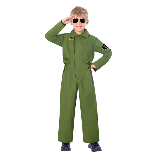 Kinderkostuum jumpsuit piloot, 4-6 jaar