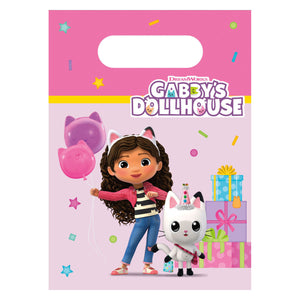 Uitdeelzakjes papier gabby's poppenhuis , 4st.