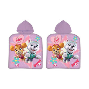 Paw patrol poncho paars, 55x110cm