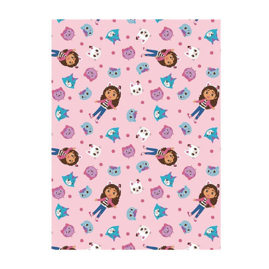 Flanel deken gabby's poppenhuis, 110x1450cm
