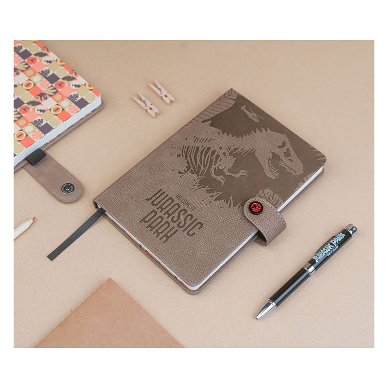 Load image into Gallery viewer, Premium notitieboek a5 jurassic park met pen

