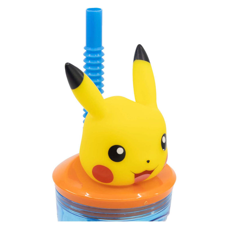 Load image into Gallery viewer, Stor 3d drinkfles met rietje pokémon, 360ml
