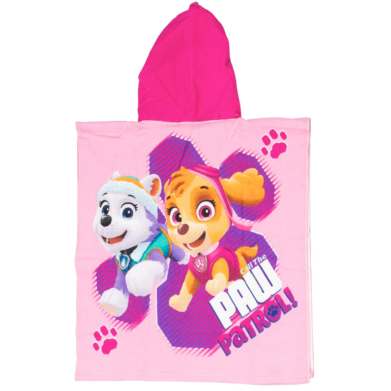 Load image into Gallery viewer, Paw patrol handdoek poncho roze 55x110cm
