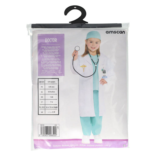 Kinderkostuum dokter meisje - 6-8 jaar
