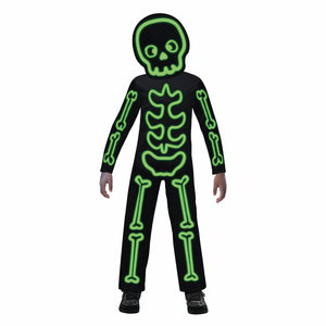 Kinderkostuum glow in the dark skelet - 4-6 jaar