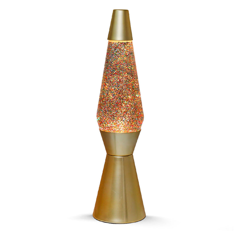 Load image into Gallery viewer, Lavalamp Gold Glitter, 40cm
