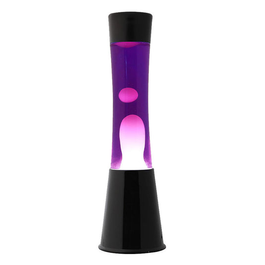 Itotal lavalamp zwart paars wit, 40cm