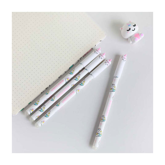 Itotal uitwisbare balpen met dop eenhoorn