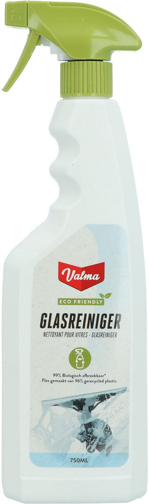 Valma eco friendly glasreiniger spray - streeploos reinigen - frisse geur - 750ml