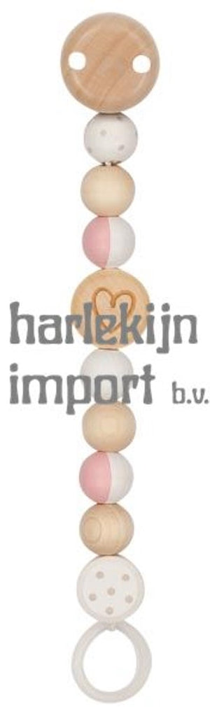 Goki houten speenketting hart