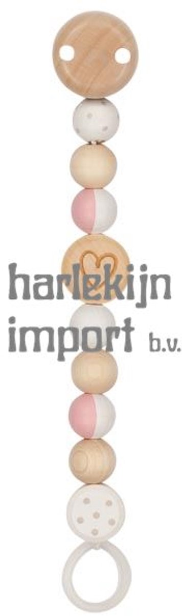 Goki houten speenketting hart