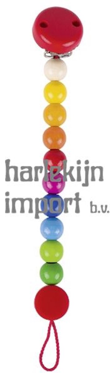 Goki houten fopspeenketting regenboog
