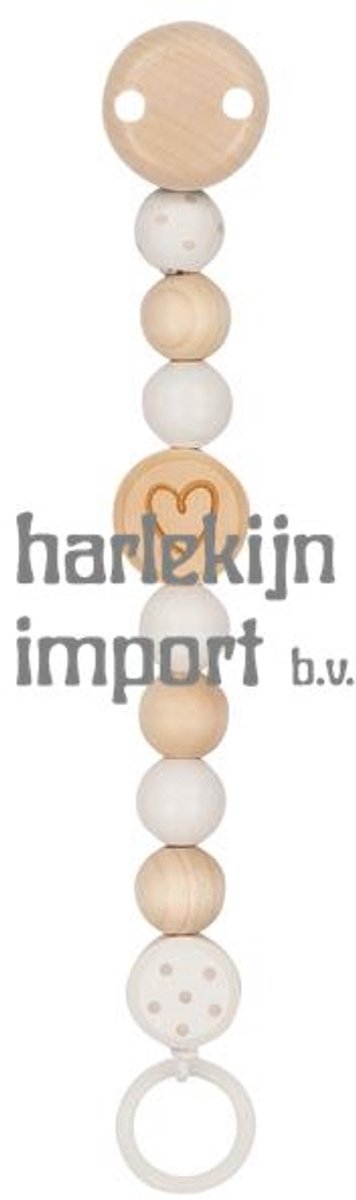 Goki houten fopspeenketting hart