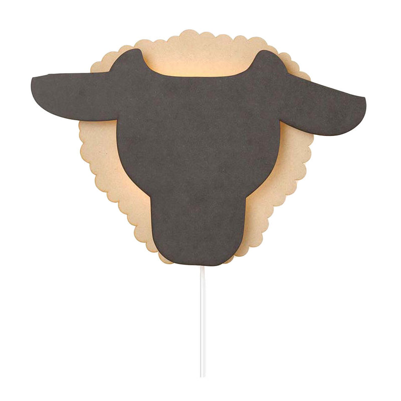 Afbeelding laden in galerijviewer, Van tjalle en jasper - schaap wandlamp - hout
