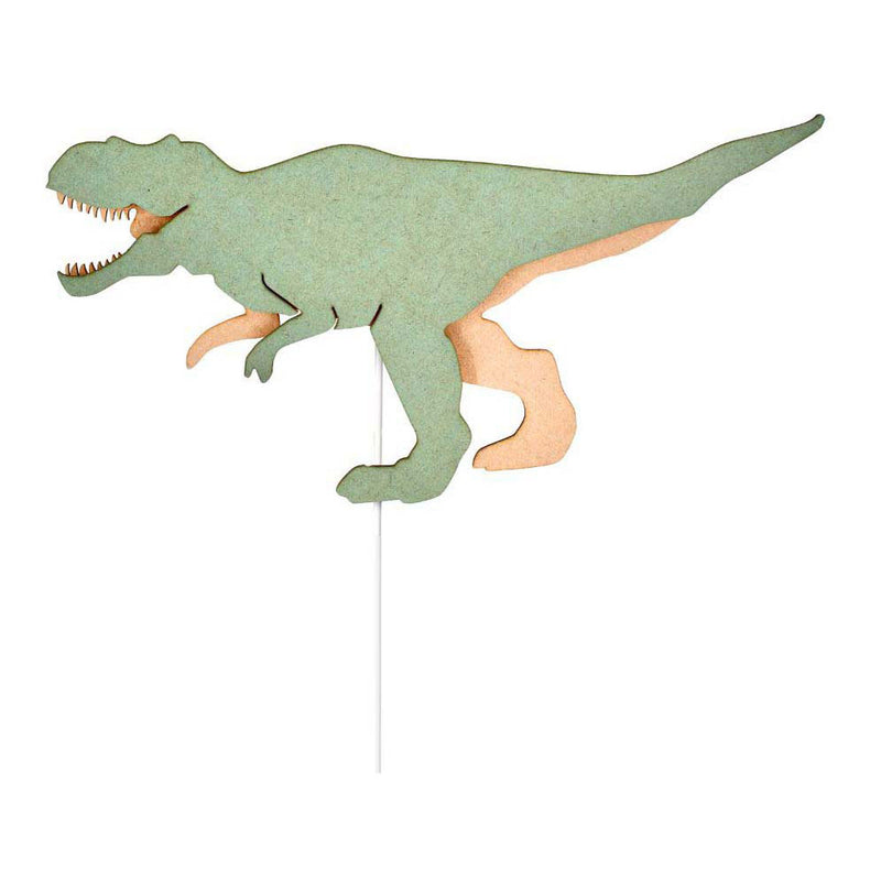 Load image into Gallery viewer, Van tjalle en jasper - dino wandlamp t-rex - hout
