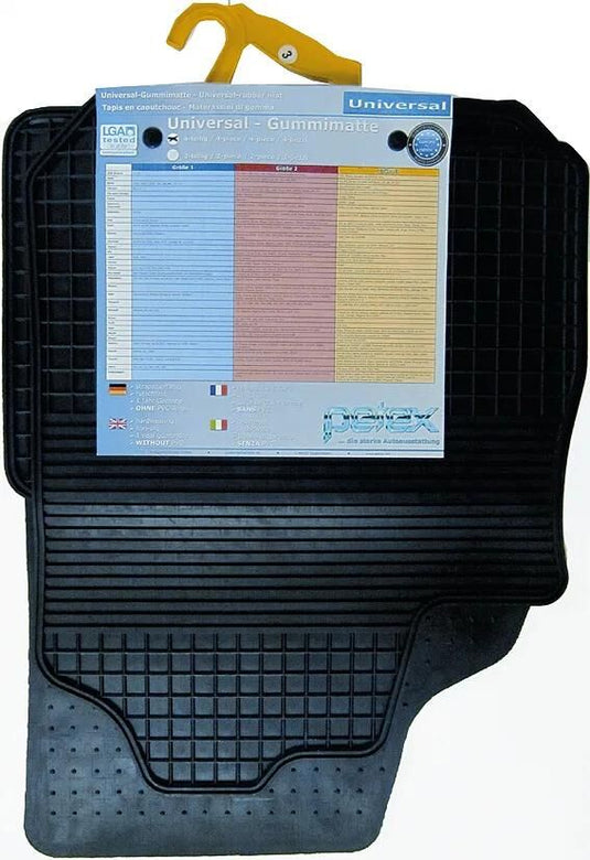 Petex fußmatte set of uni-car rubber mat anthracite gr.1 anth.