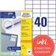 Avery multifunctionele etiketten quickpeel 4000 stuks wit