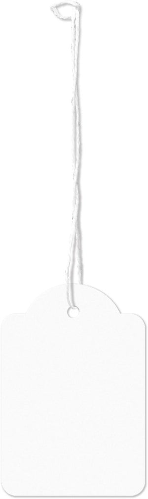 Kangaro draadetiketten - 36x53mm - wit - doos a 250 stuks - prijskaartjes met koord