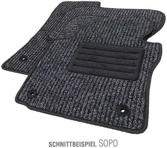 Petex voetmat sopo car carpet sopo gr.2 anthracite 4-piece.