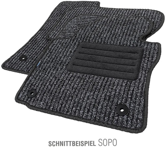 Petex fußmatte sopo car carpet sopo gr.3 anthracite 4-piece.