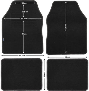 Petex voetmat florida 3 florida3 car mat, size 0 black 4-piece set
