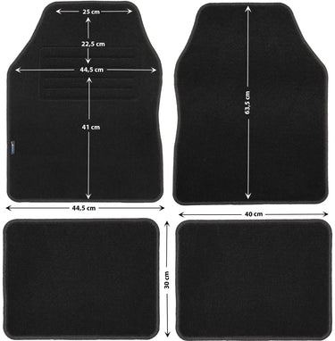 Petex voetmat florida 3 florida3 car mat, size 0 black 4-piece set